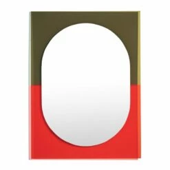 Petite Friture Wander Peili, 67 X 90 Cm, Punainen - Khaki