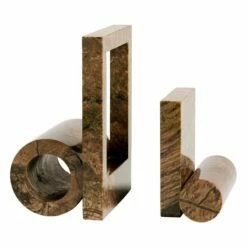 Woud Booknd Kirjatuki, 2 Kpl, Ruskea Marmori